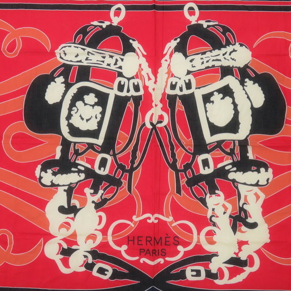 HERMES Authentic Black Scarf - Picture 3 of 5